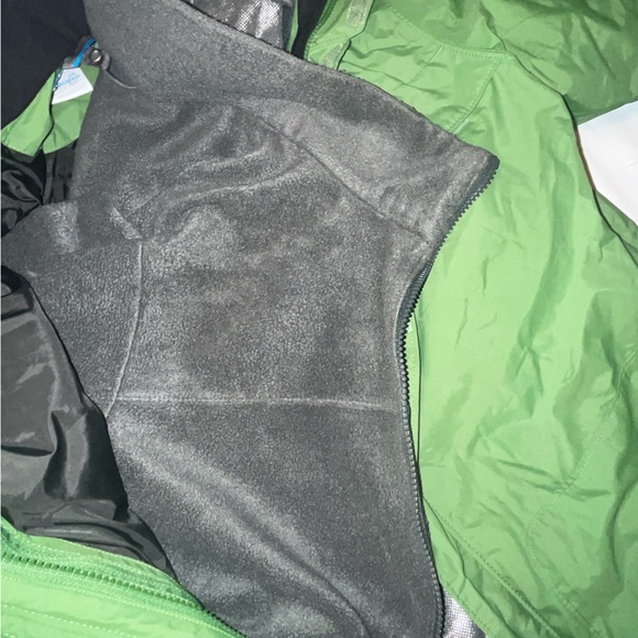 Columbia Interchange 2-in-1 Jacket Detachable Fleece Omni Tech No Hood Green L - Picture 5 of 13